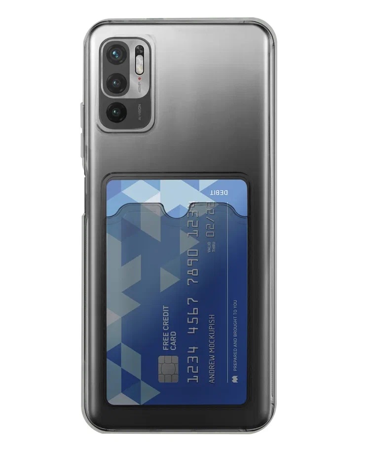 Чехол для Samsung A03 core с карманом силикон