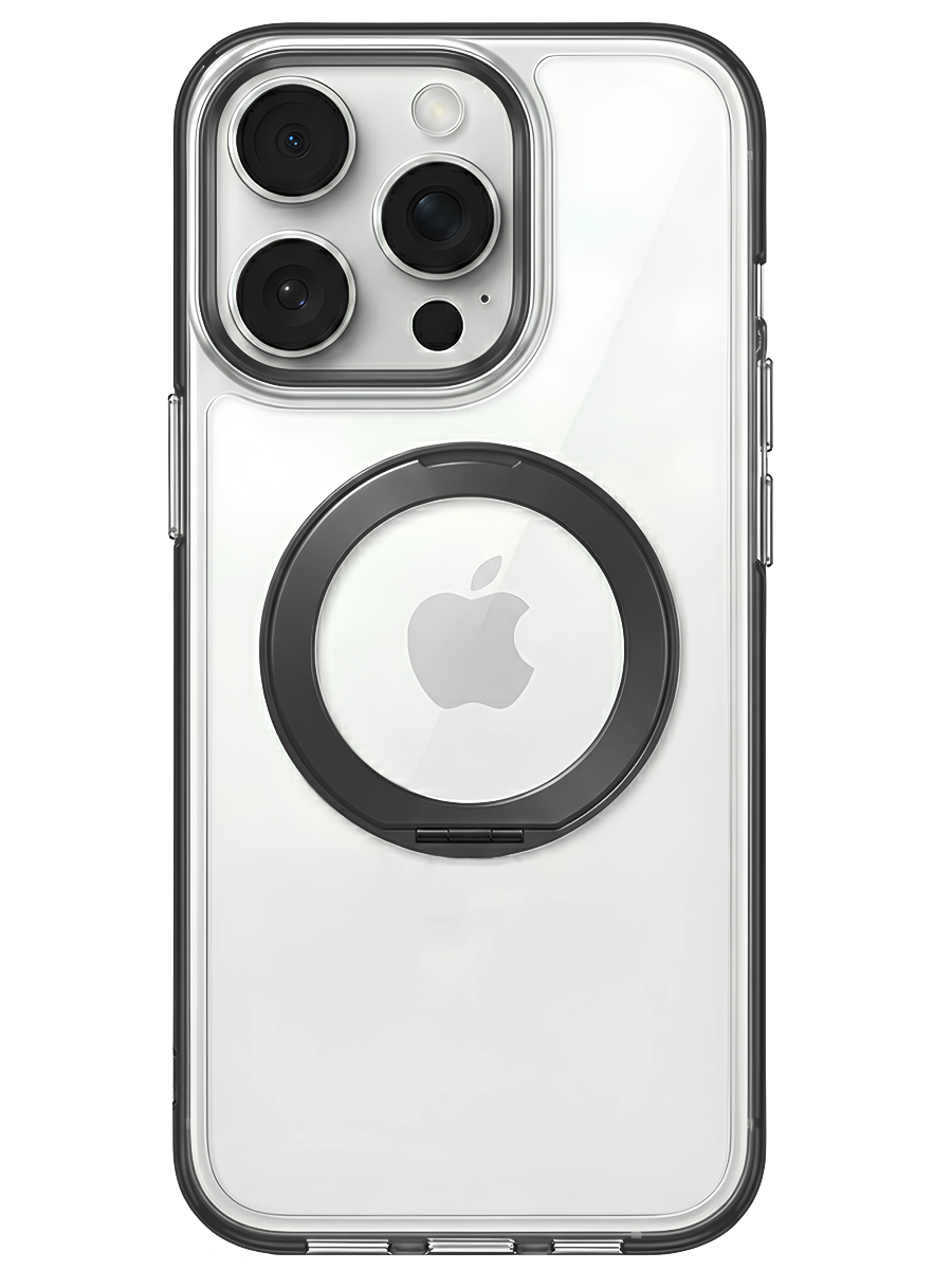 Чехол для iPhone 15 Pro Цветные кольца MagSafe силикон