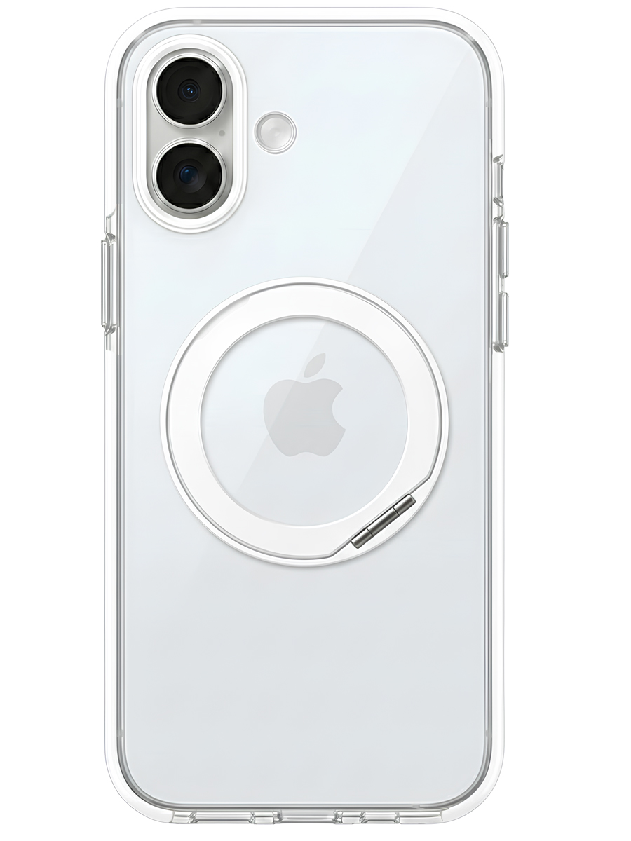 Чехол для iPhone 16 Цветные кольца MagSafe силикон