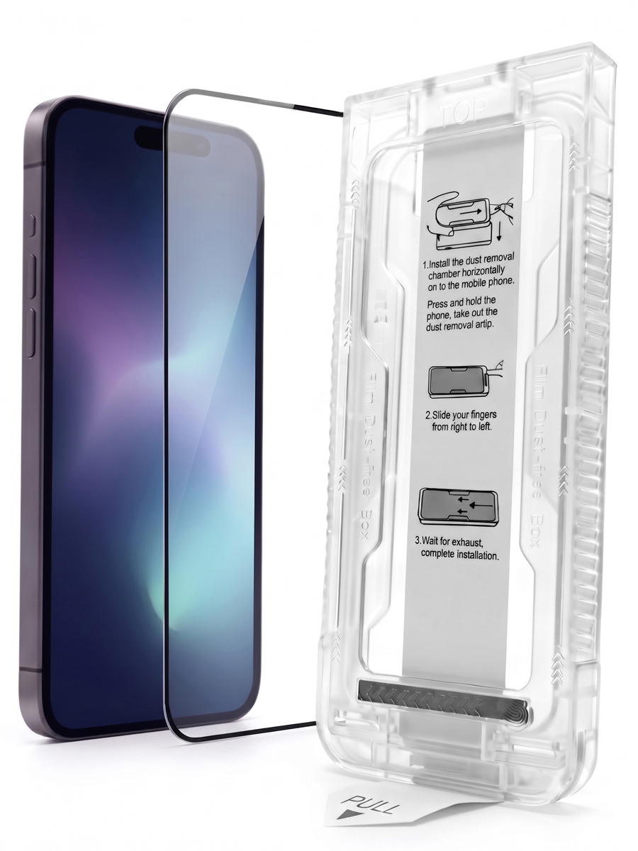 Защитное стекло для iPhone 15 Pro LS с авто-установкой