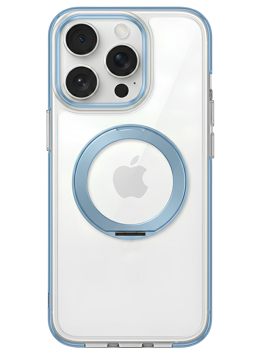 Чехол для iPhone 15 Pro Цветные кольца MagSafe силикон