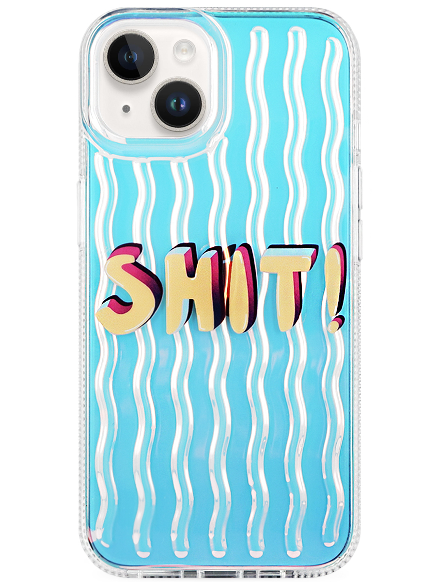 Чехол для iPhone 14 Морские волны пластик+силикон