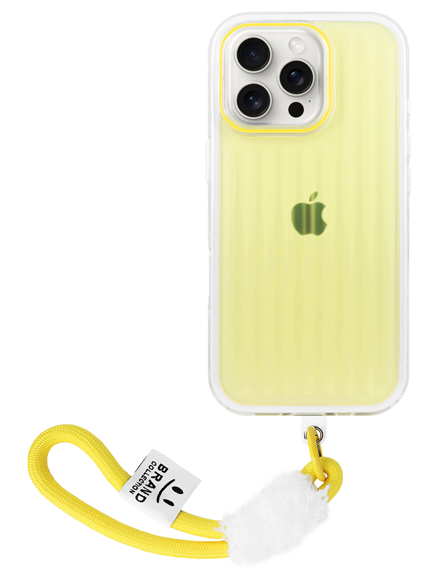 Чехол для iPhone 16 Pro Max Мульти Вихрь пластик+силикон (Желтый)