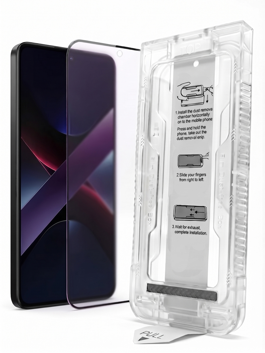 Защитное стекло для Xiaomi Poco X7 Pro LS матовое с авто-установкой