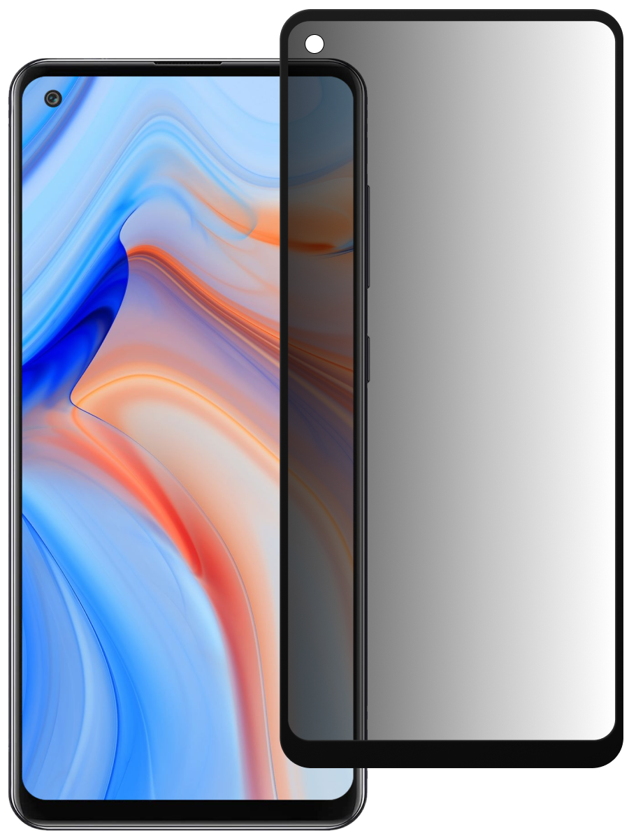 Защитное стекло для Oppo Reno 5 Lite Антишпион 5D Premium