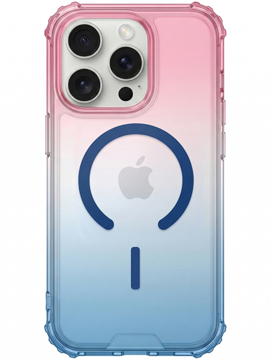 Чехол для iPhone 16 Pro Градиент MagSafe силикон