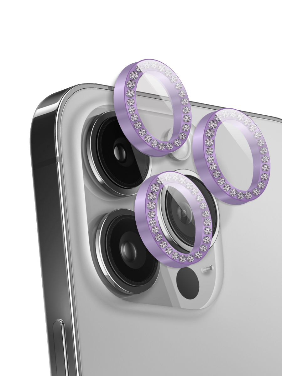 Комплект защитных стекол камеры для iPhone 14 Pro / 14 Pro Max Бриллиантовый