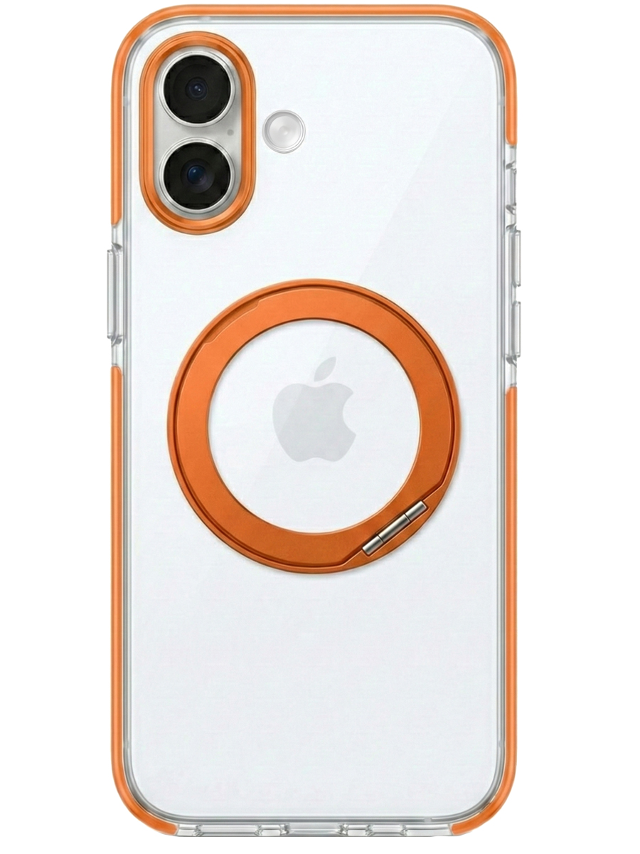 Чехол для iPhone 16 Цветные кольца MagSafe силикон