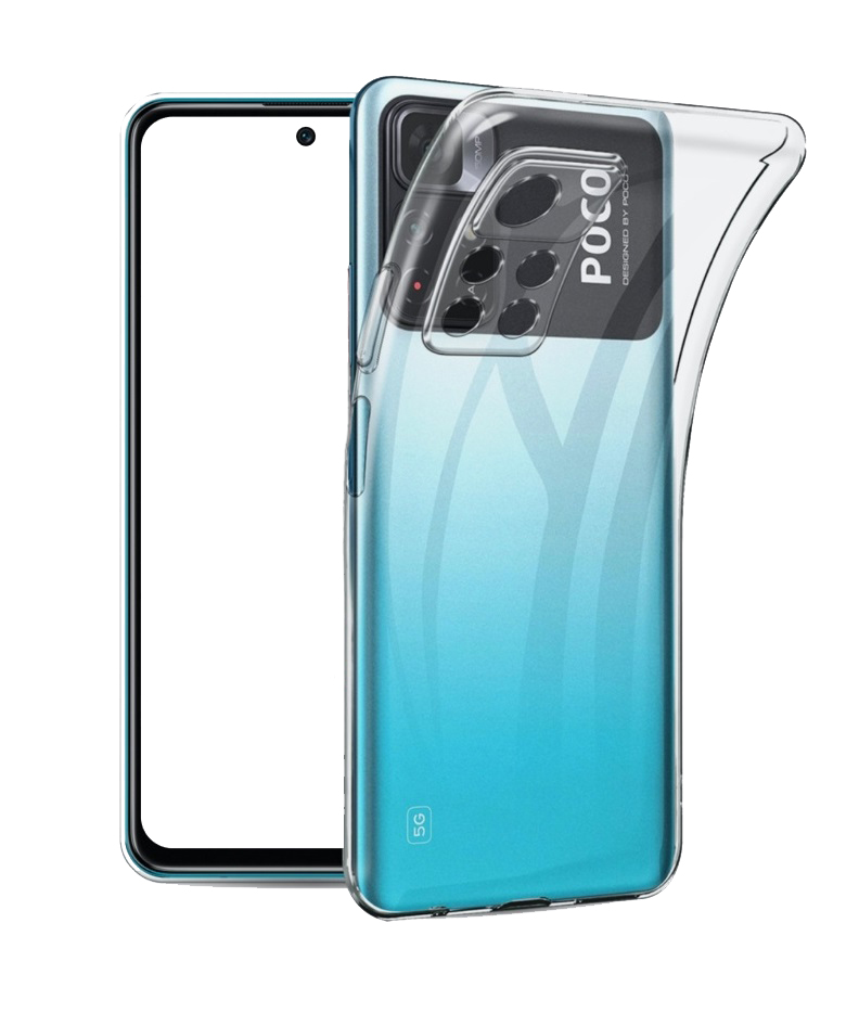 Чехол для Xiaomi Poco M4 Pro 5G Ультратонкий силикон Premium с защитой камеры