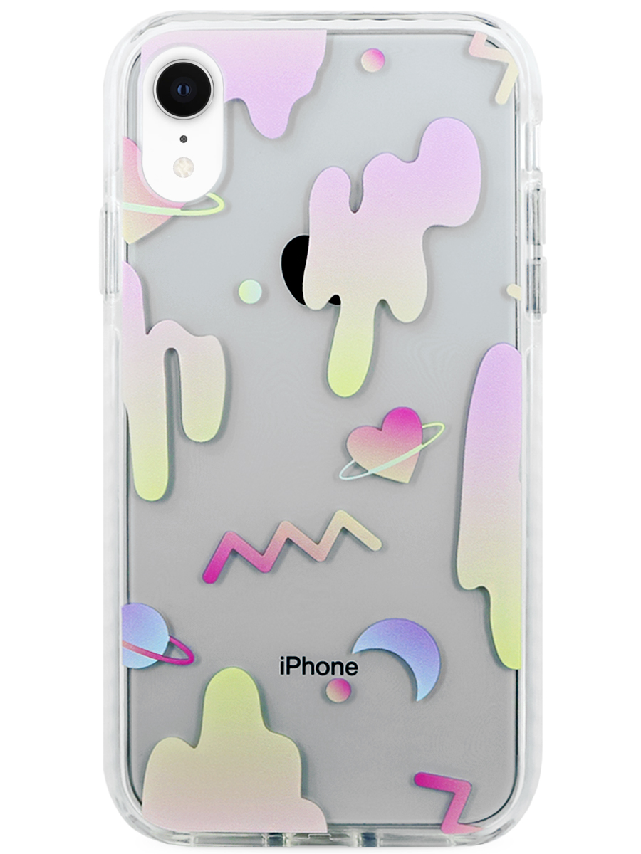 Чехол для iPhone XR Сияющий пластик+силикон