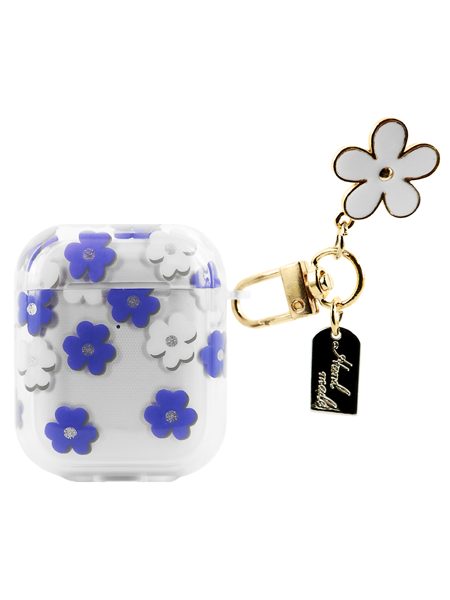 Чехол для AirPods 1/2 Flowers с карабином