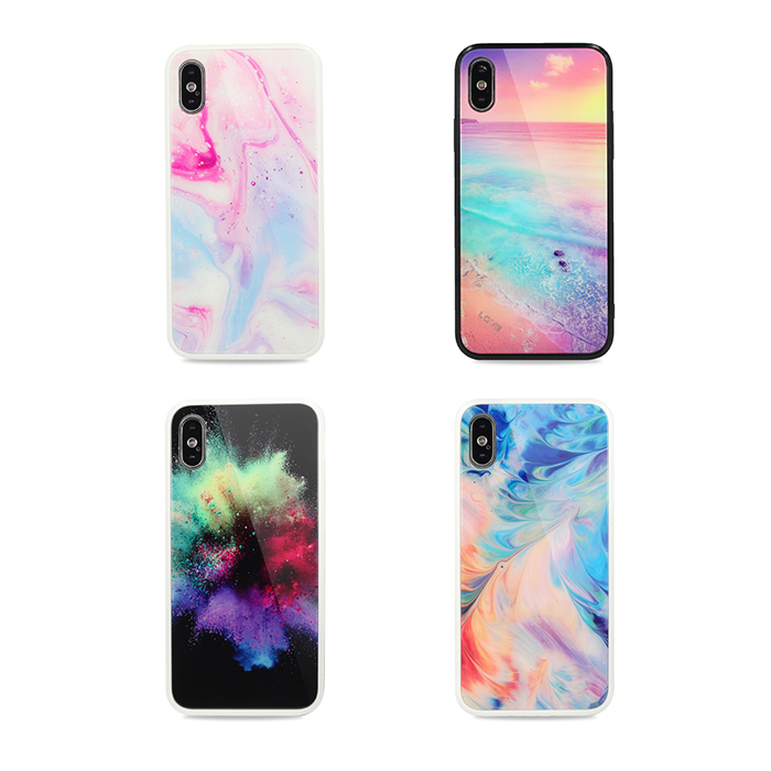 Чехол для iPhone XS Max World of colors glass