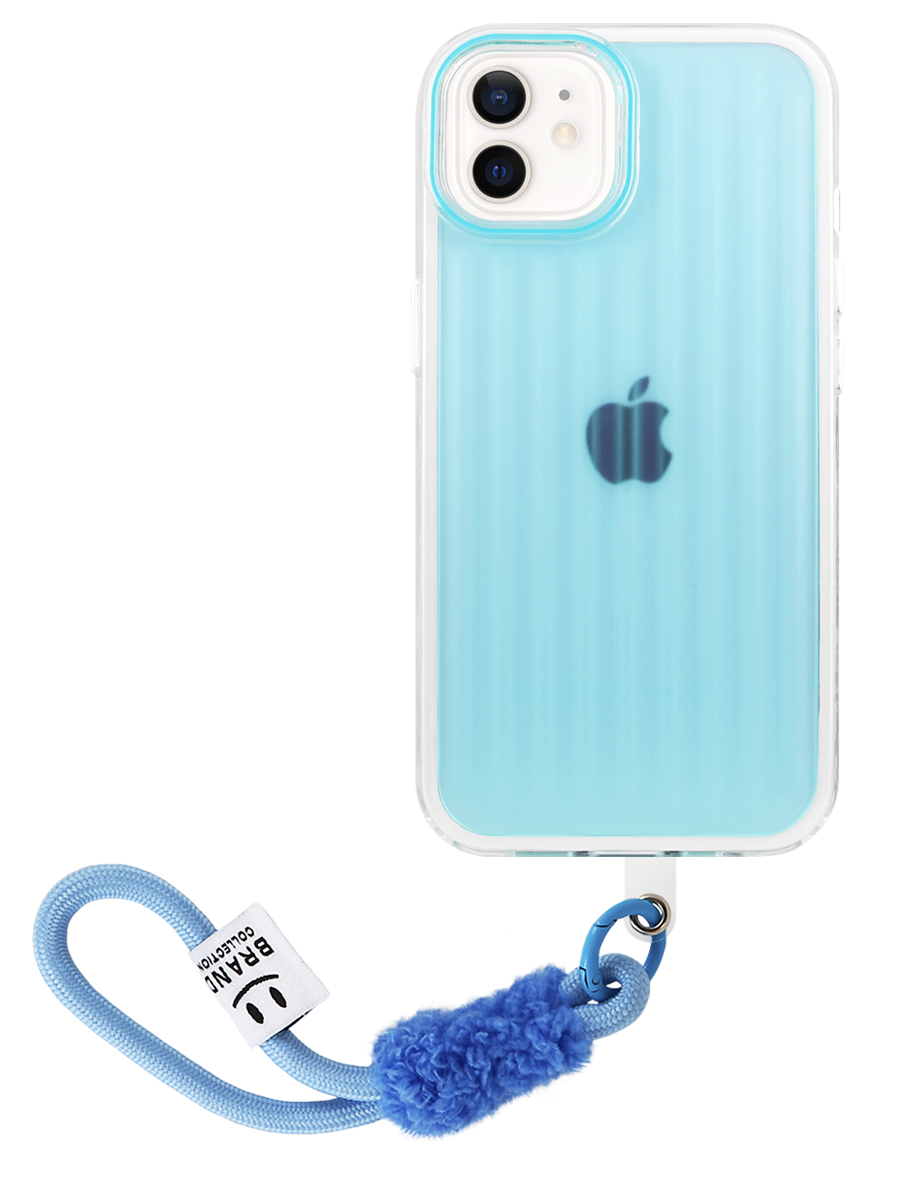 Чехол для iPhone 12 Мульти Вихрь пластик+силикон (Бирюзовый)