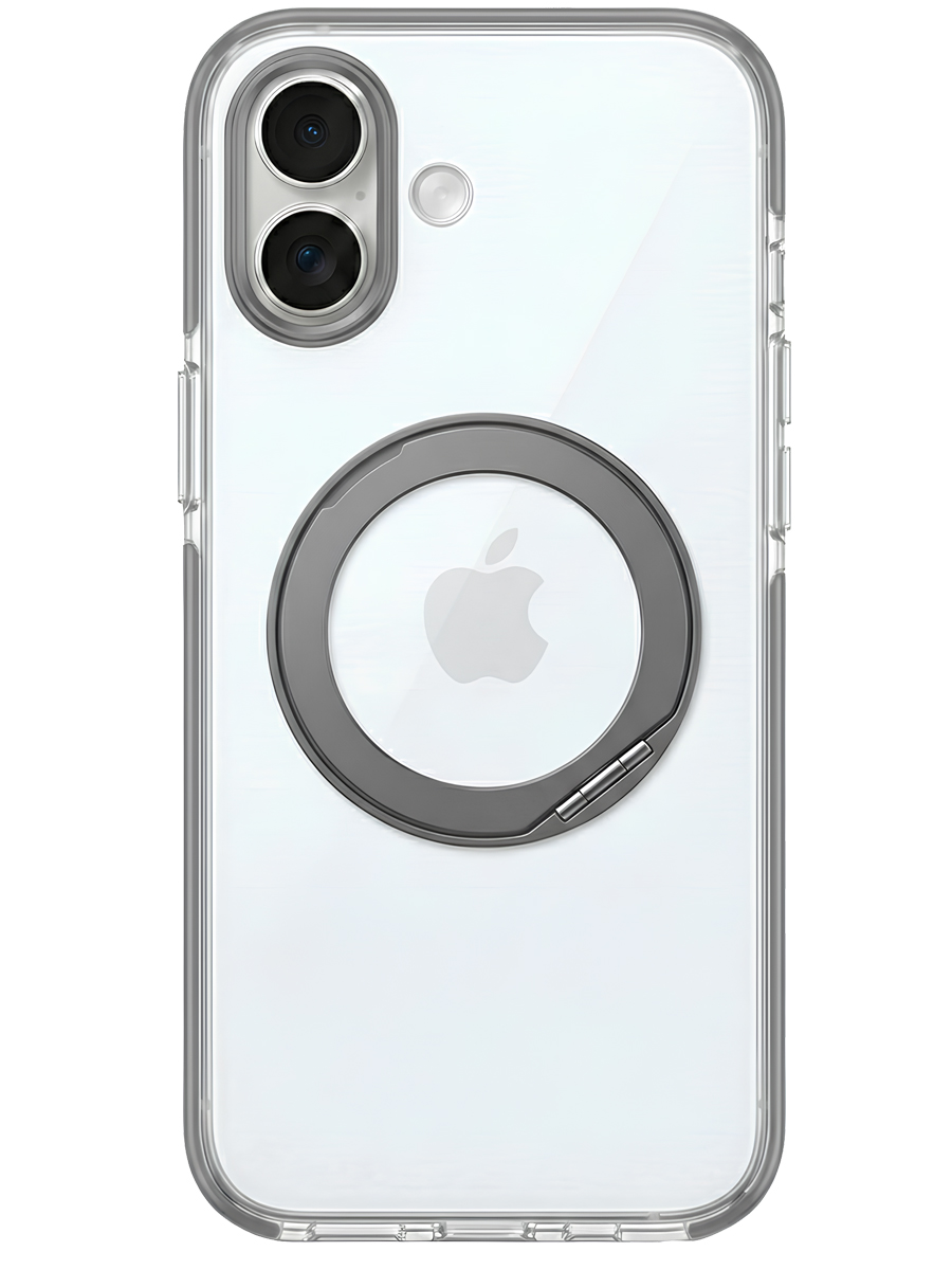 Чехол для iPhone 16 Цветные кольца MagSafe силикон