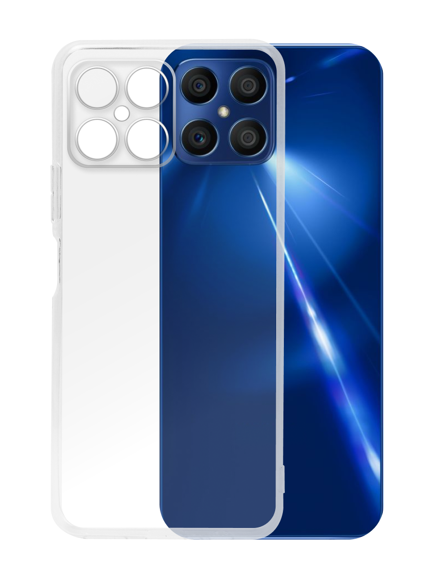 Чехол для Huawei Honor X8 Ультратонкий силикон Premium с защитой камеры