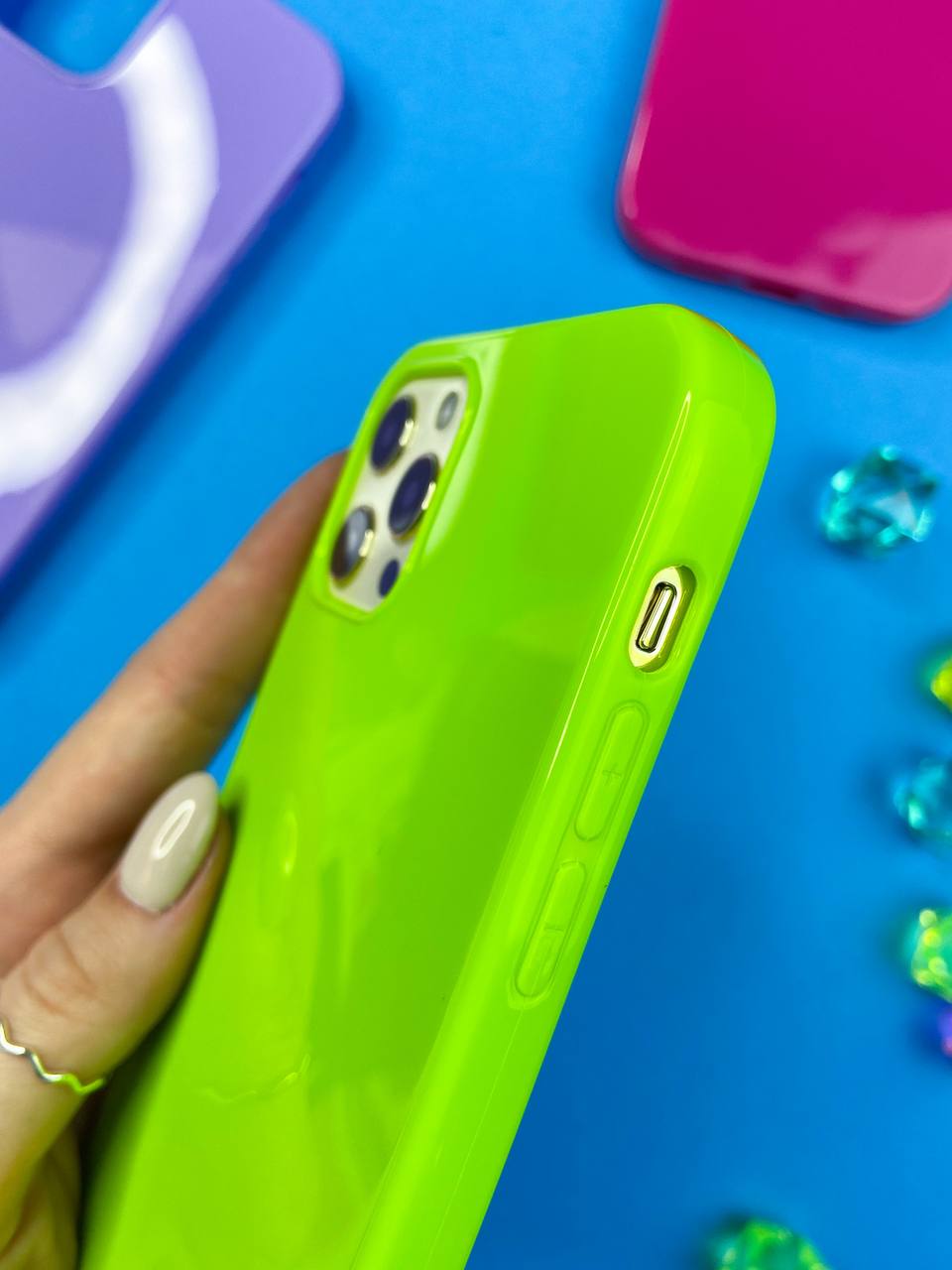Чехол для iPhone X / XS Цветной силикон
