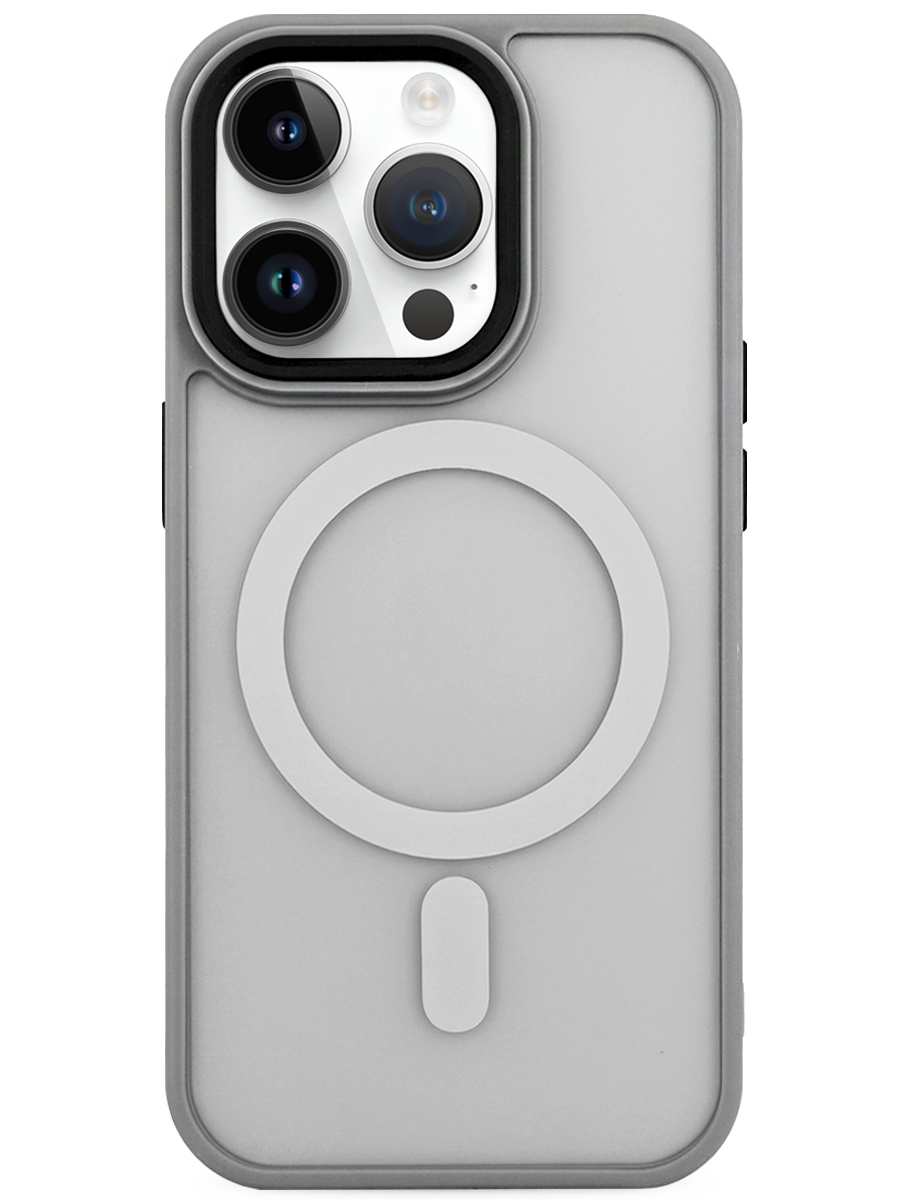 Чехол для iPhone 14 Pro Бархатный MagSafe пластик+силикон