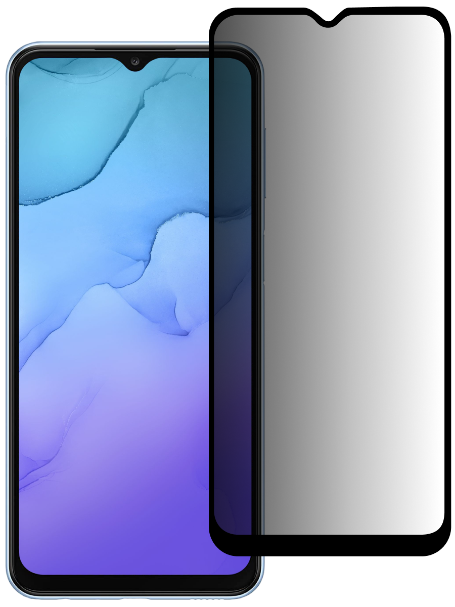 Защитное стекло для Tecno Spark 8P/8C Антишпион 5D Premium