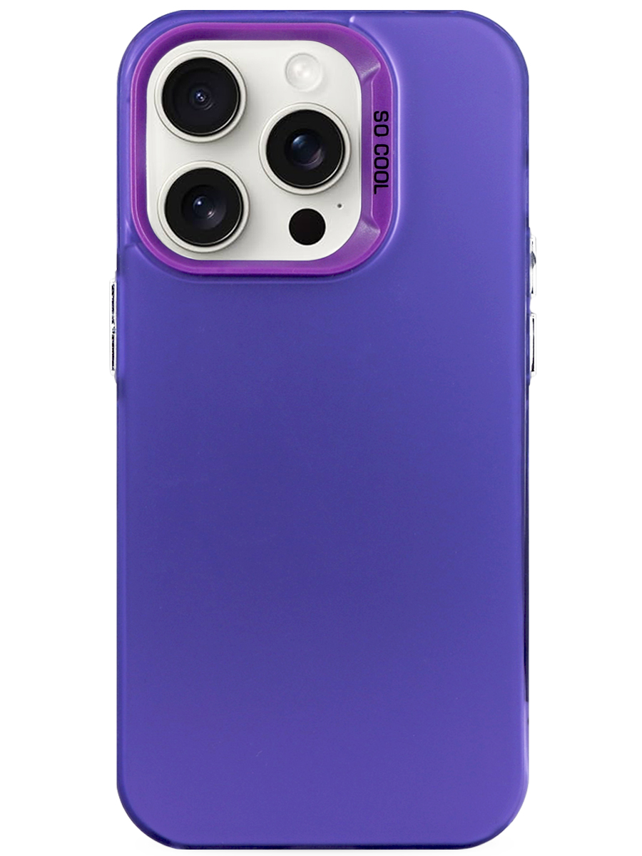 Чехол для iPhone 15 Pro Max So Прохладный пластик+силикон