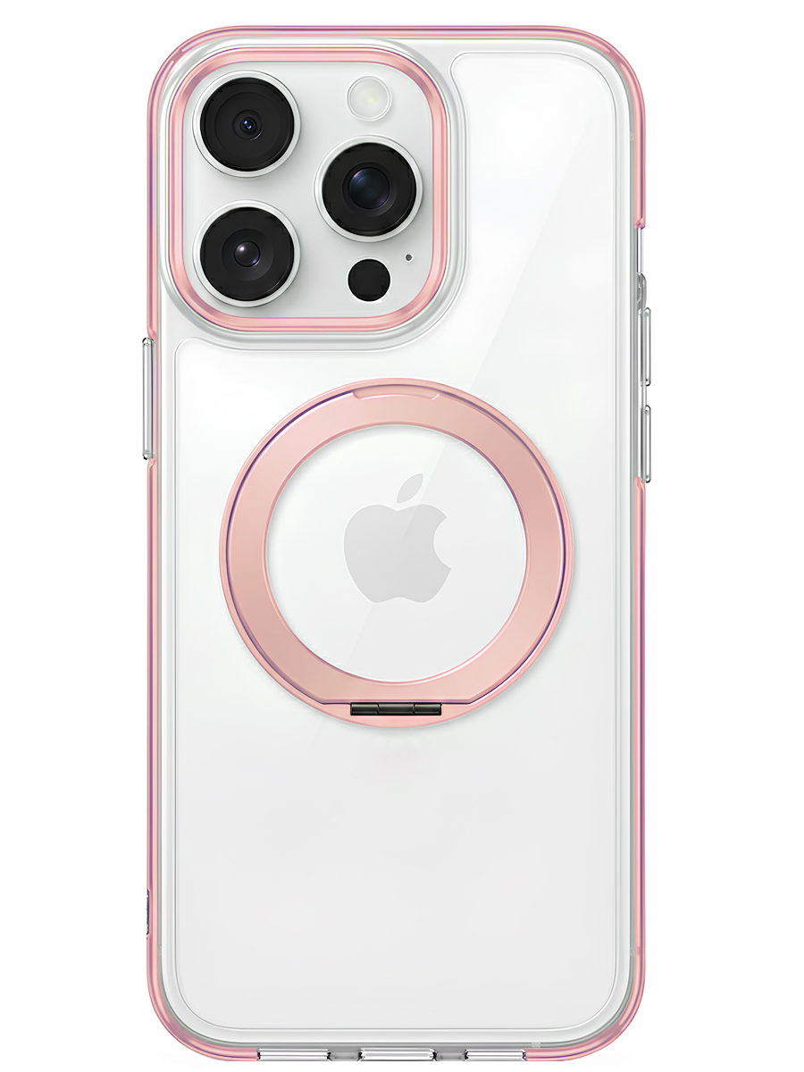 Чехол для iPhone 16 Pro Max Цветные кольца MagSafe силикон