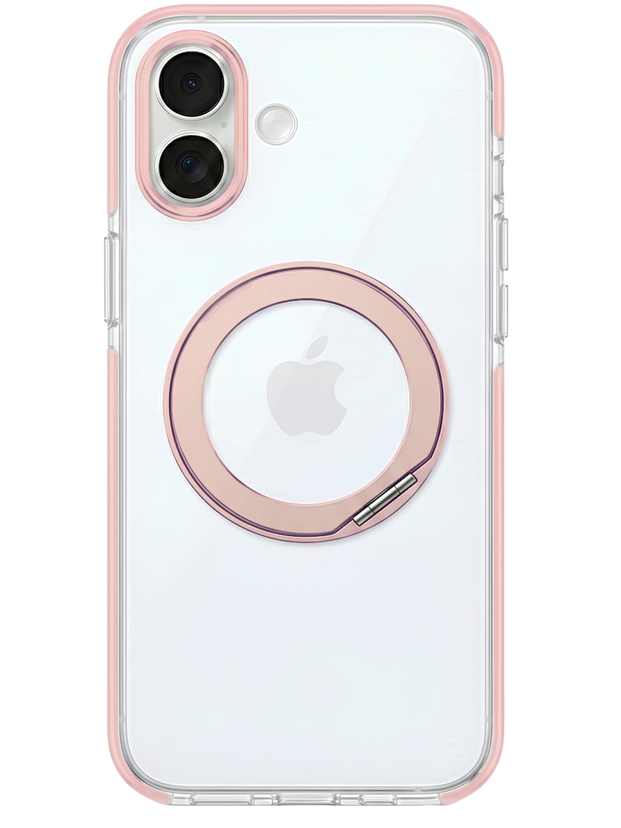 Чехол для iPhone 16 Цветные кольца MagSafe силикон