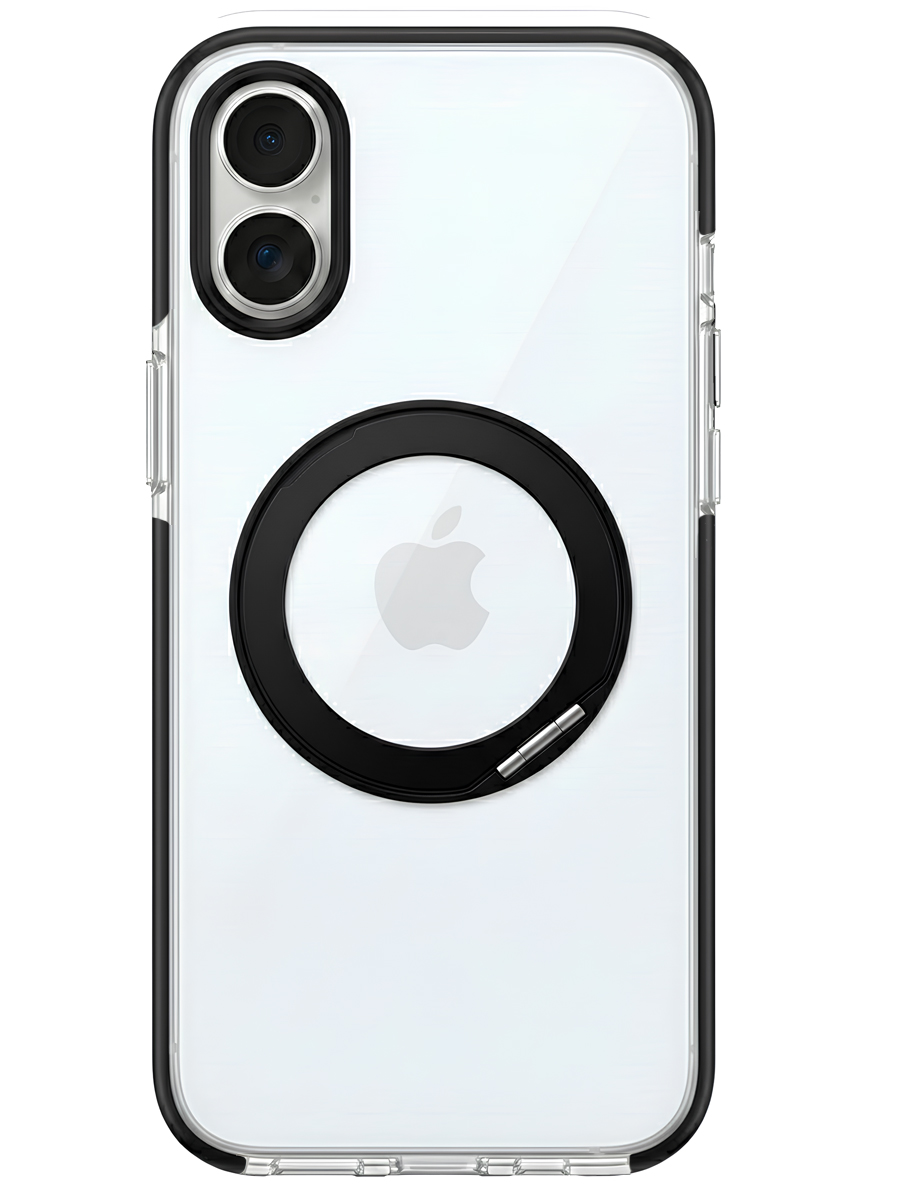 Чехол для iPhone 16 Цветные кольца MagSafe силикон