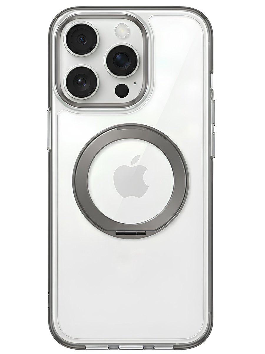 Чехол для iPhone 15 Pro Цветные кольца MagSafe силикон