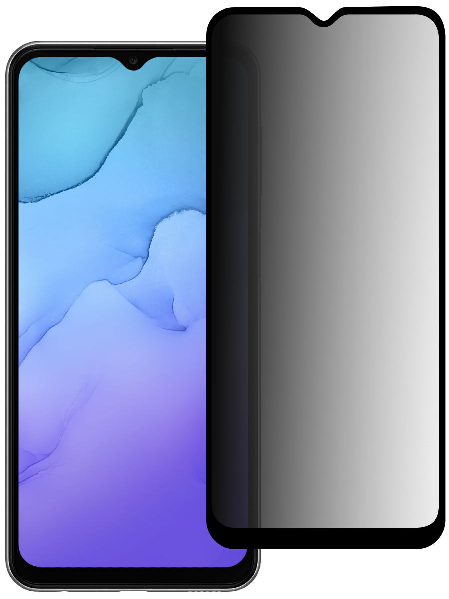 Защитное стекло для Tecno Spark Go 2023 Антишпион 5D Premium