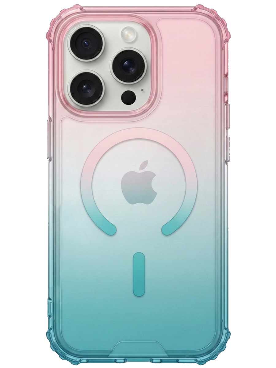 Чехол для iPhone 16 Pro Градиент MagSafe силикон