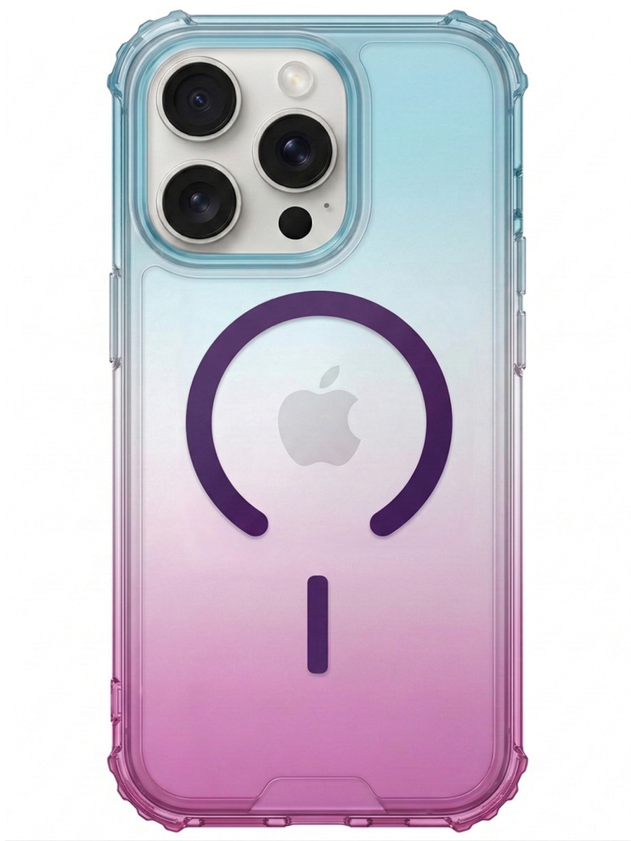 Чехол для iPhone 16 Pro Градиент MagSafe силикон