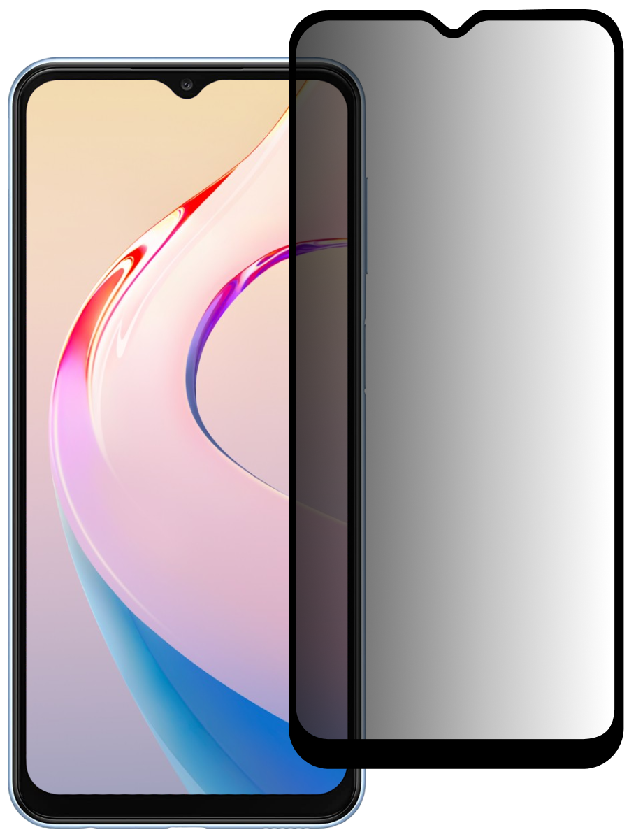 Защитное стекло для Xiaomi Redmi 9 Антишпион 5D Premium