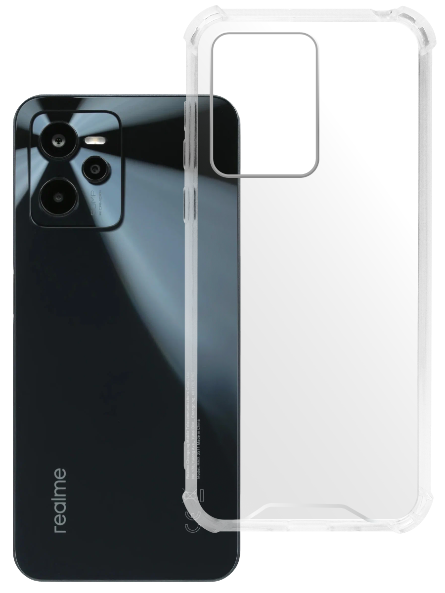 Чехол для Realme C35 Противоударный пластик+силикон
