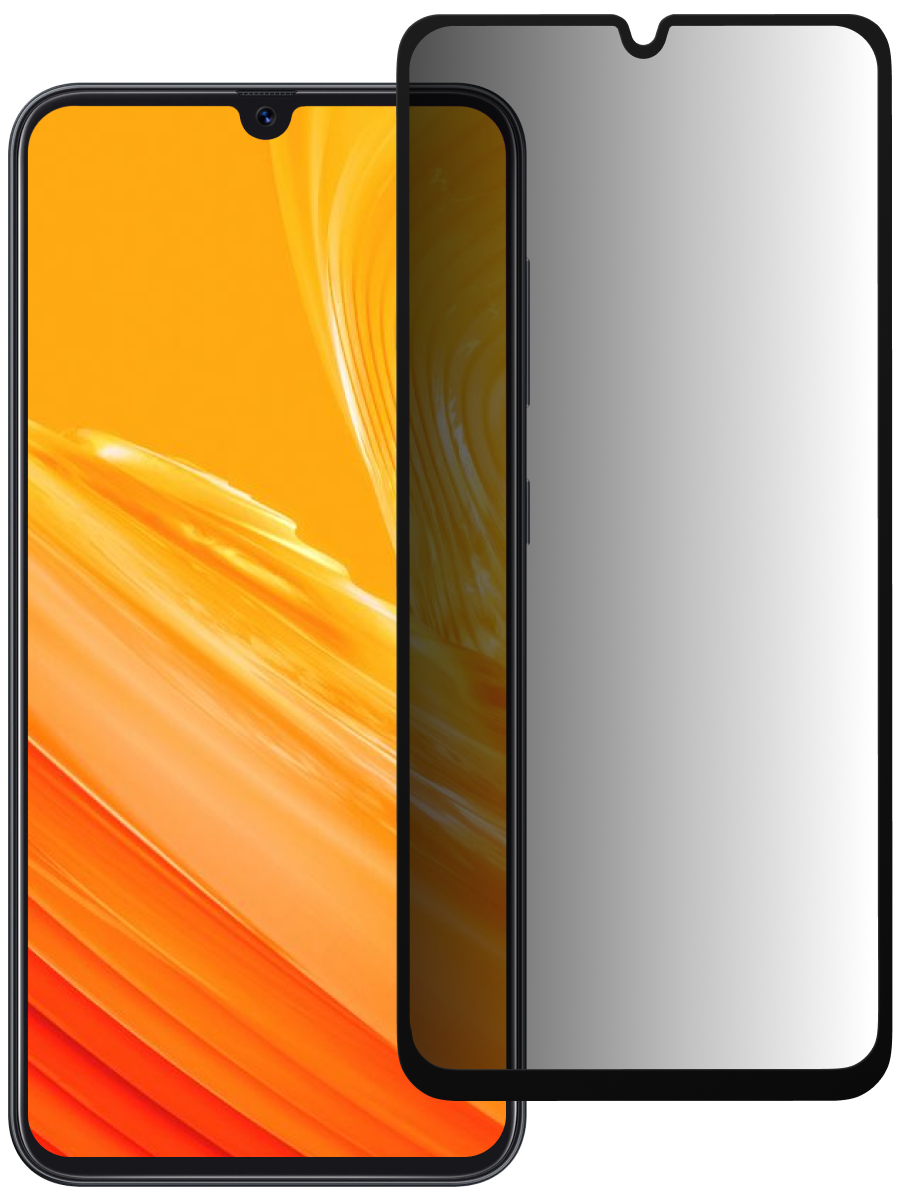 Защитное стекло для Huawei Nova Y70 Антишпион 5Д Люкс
