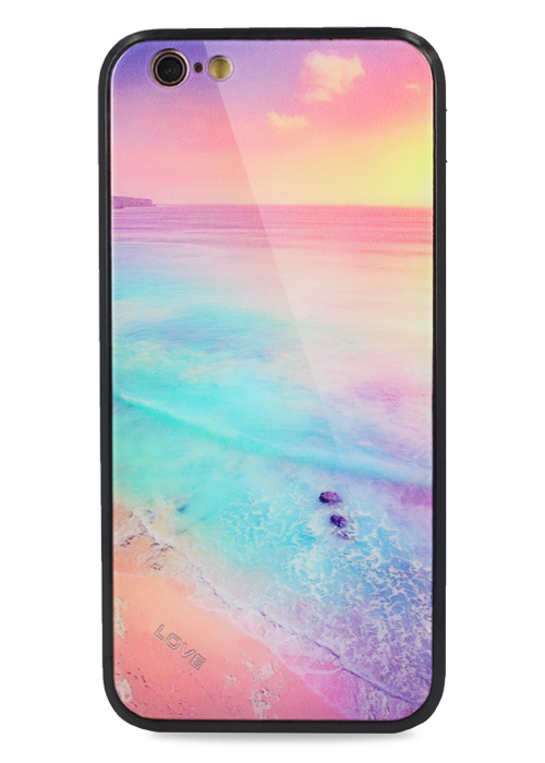 Чехол для iPhone 6 / 6S Мир цветов стекло