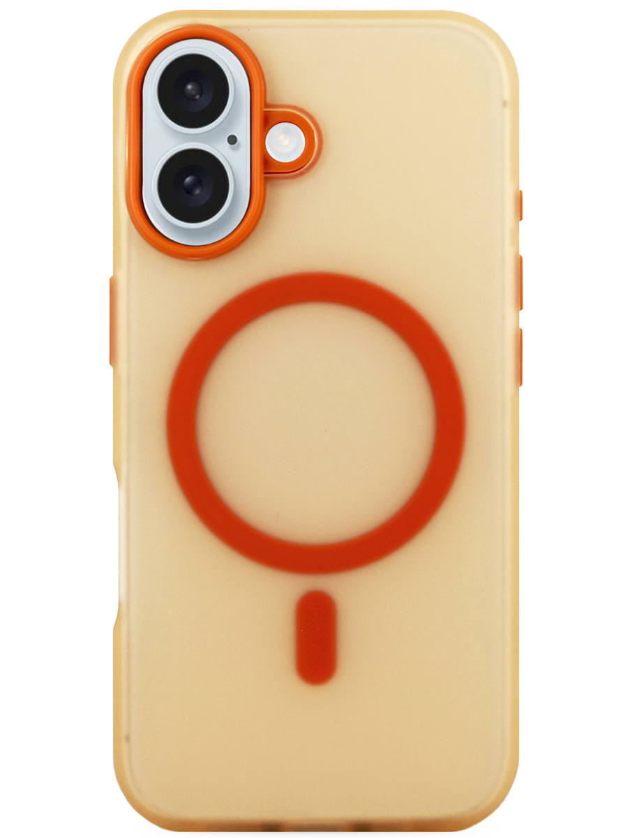 Чехол для iPhone 16 Plus Downy Magsafe PC+силикон