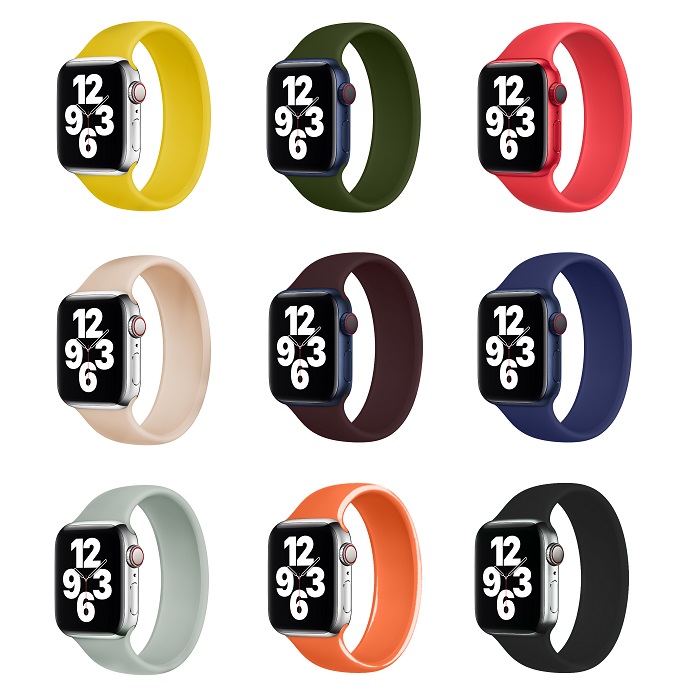 Ремешок для Apple Watch 42 / 44 / 45 / 49 mm Silicone монобраслет M