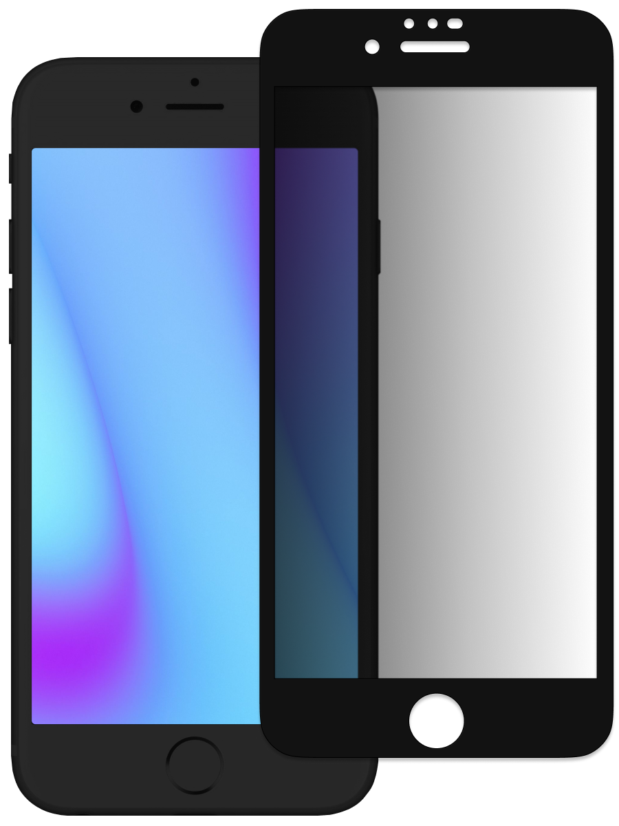 Защитное стекло для iPhone 7+/8+ Антишпион 5D Premium