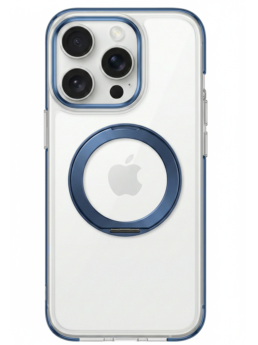 Чехол для iPhone 15 Pro Цветные кольца MagSafe силикон