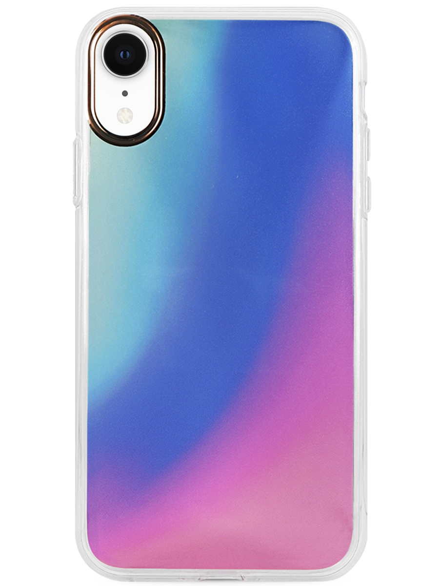 Чехол для iPhone XR Блестящий радужный силикон