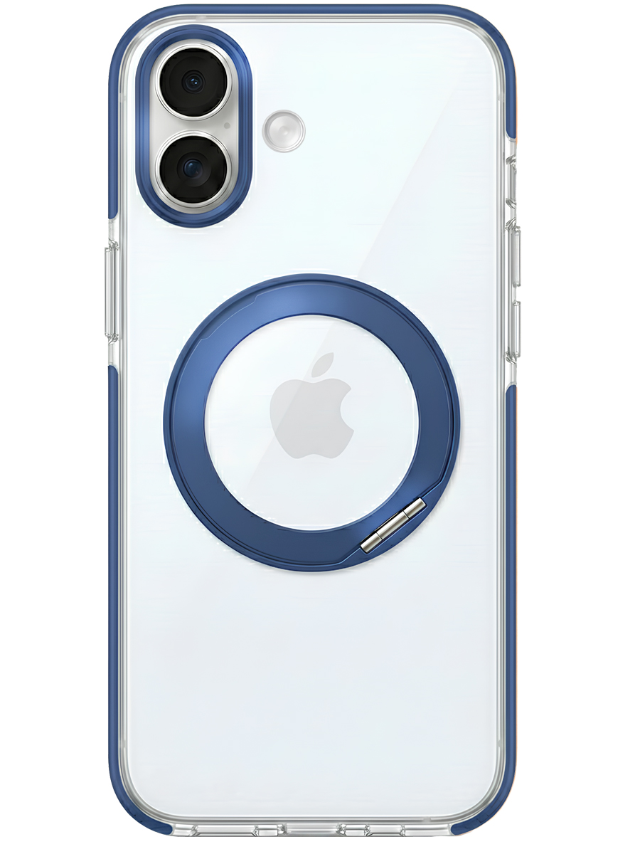 Чехол для iPhone 16 Цветные кольца MagSafe силикон