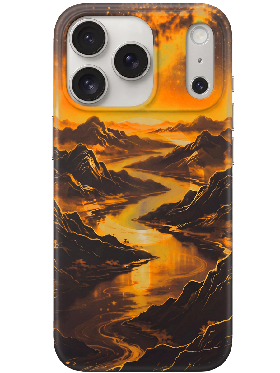 Чехол для iPhone 17 Pro / 18 Pro Закат MagSafe