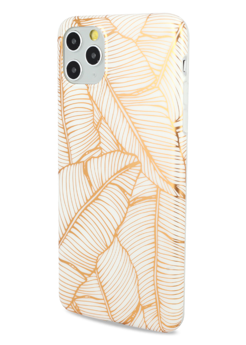 Чехол для iPhone 11 Pro Max Золотистые элементы силикон