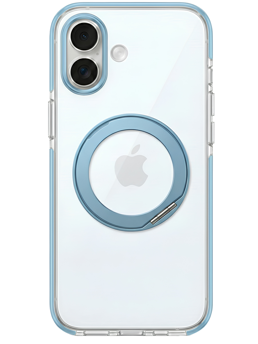 Чехол для iPhone 16 Цветные кольца MagSafe силикон