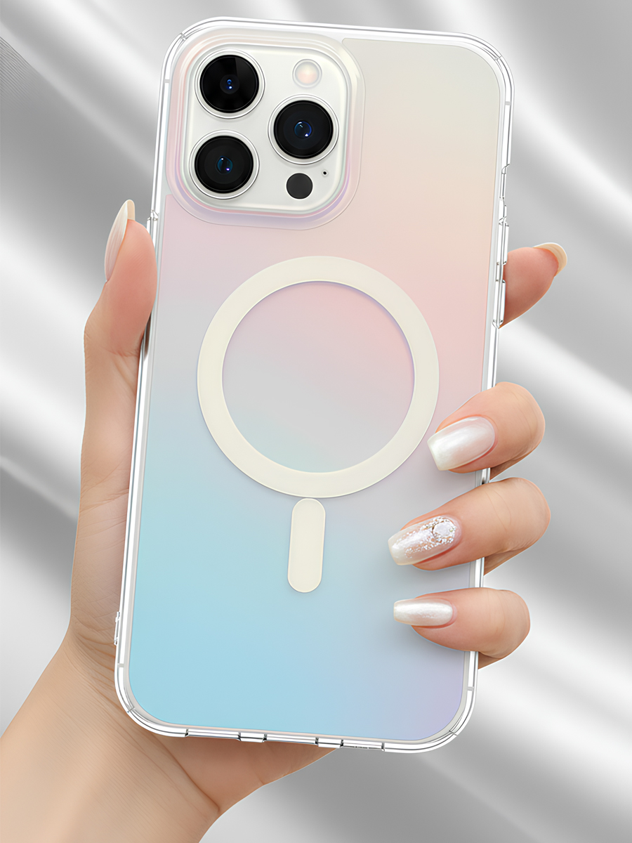 Чехол для iPhone 16 Витраж MagSafe силикон