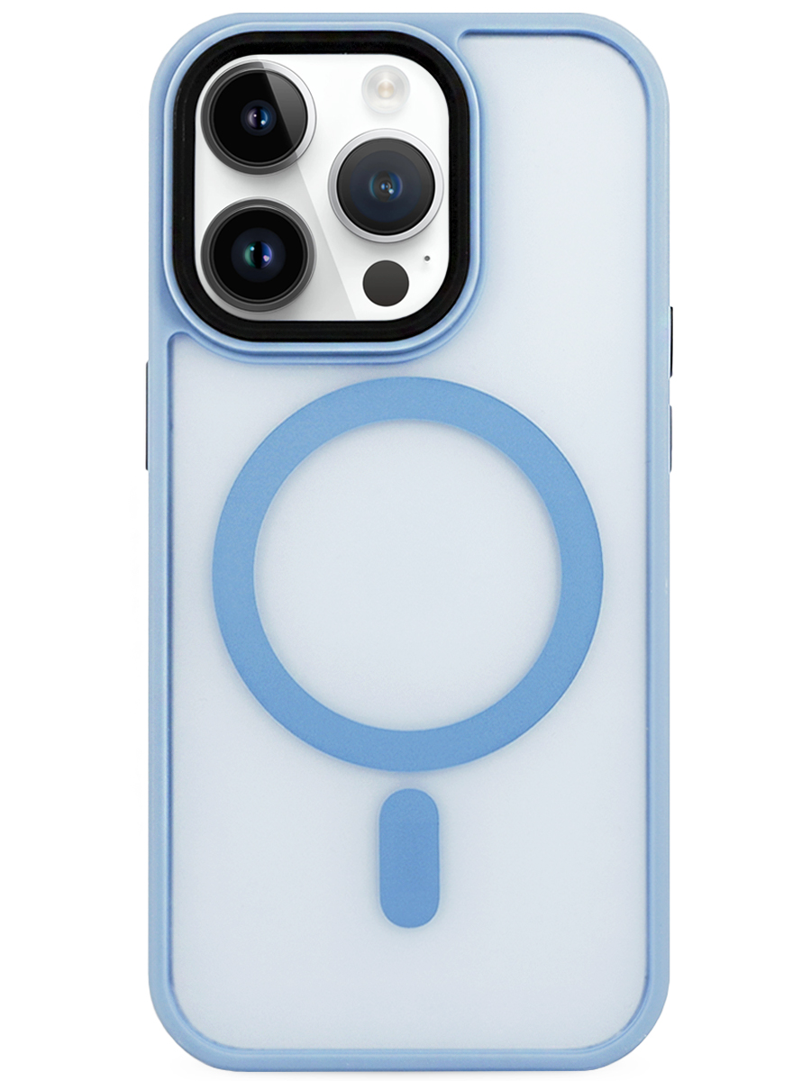 Чехол для iPhone 14 Pro Max Бархатный MagSafe пластик+силикон