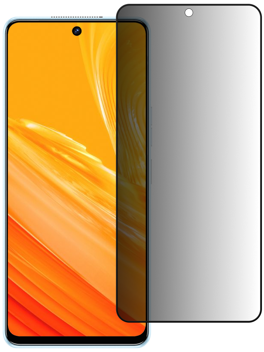 Защитное стекло для Huawei Honor X8 Антишпион 5D Premium