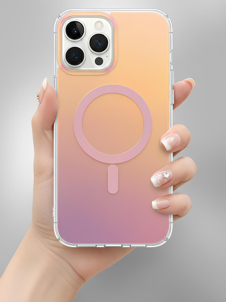 Чехол для iPhone 16 Витраж MagSafe силикон