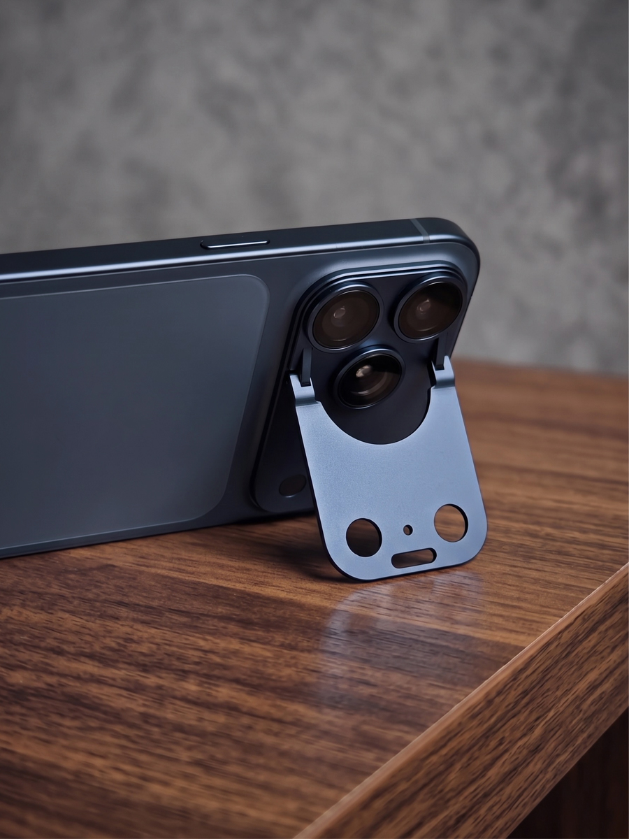 Защитное стекло камеры для iPhone 17 Pro Металл с подставкой