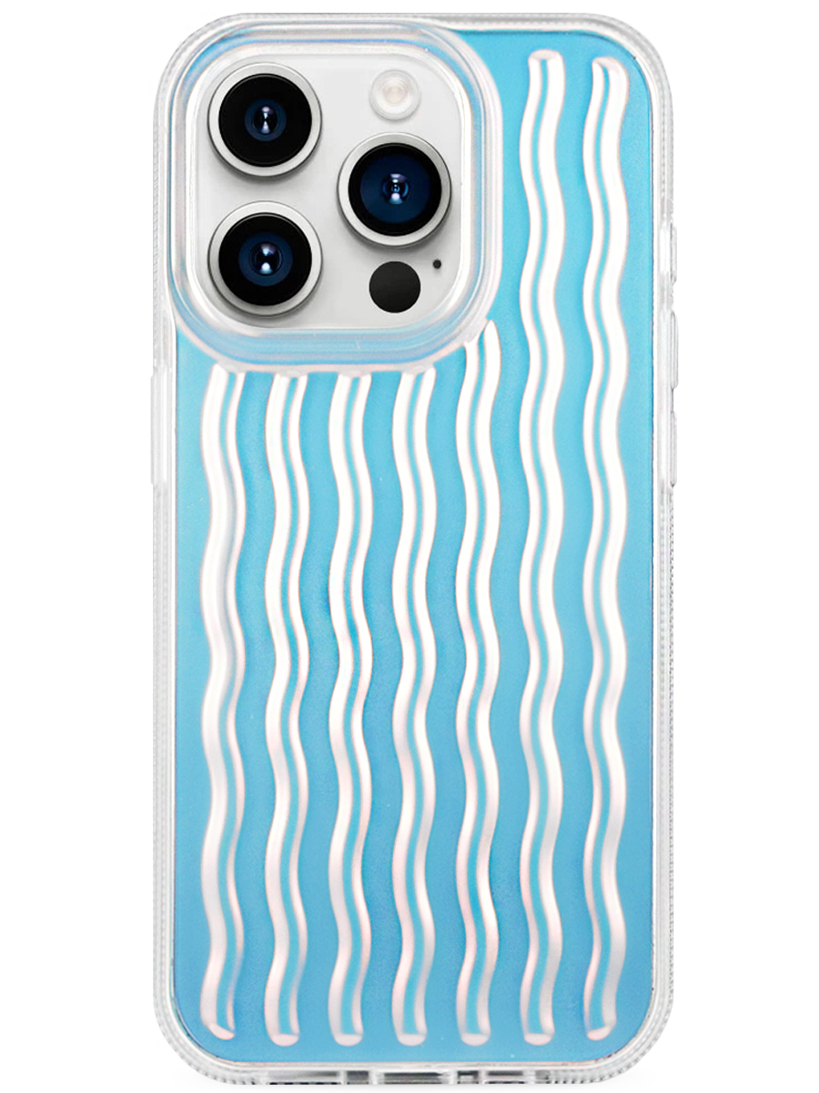 Чехол для iPhone 14 Pro Max Морские волны пластик+силикон